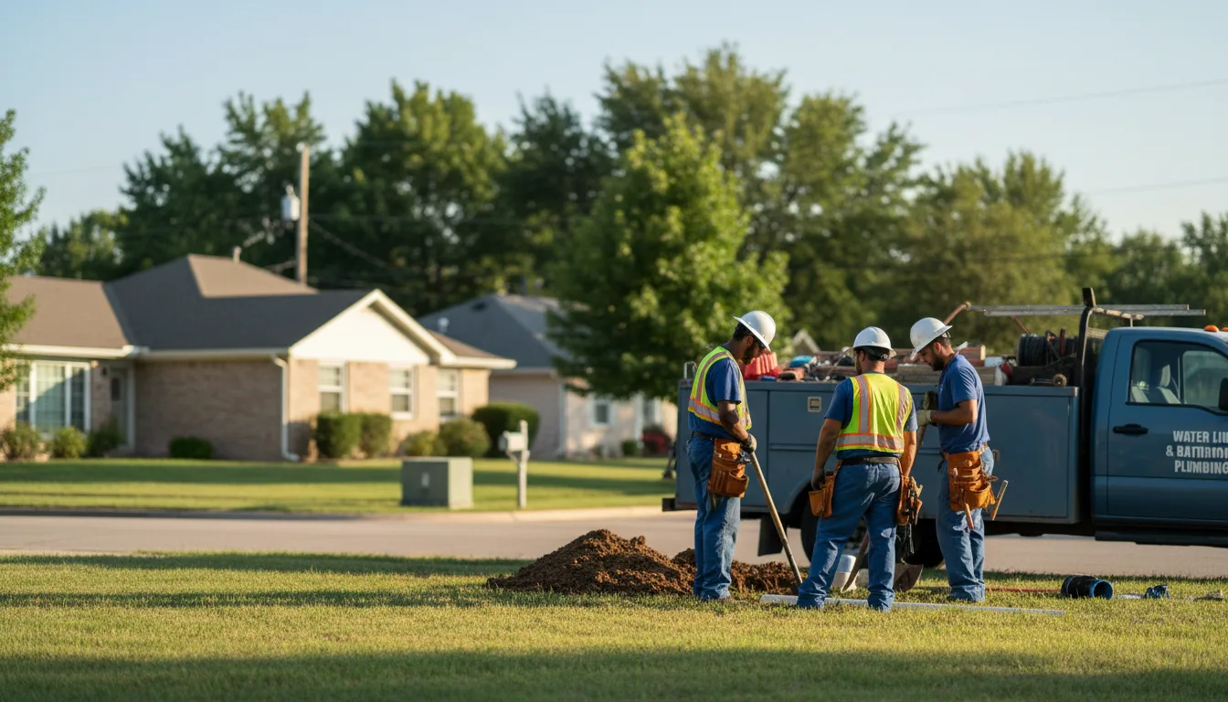 Residential water line and bathroom plumbing service in Montrose, GA